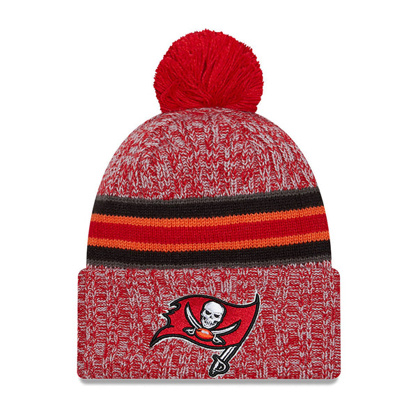 New Era Tampa Bay Buccaneers NFL Sideline 2023 Red Bobble kötött sapka