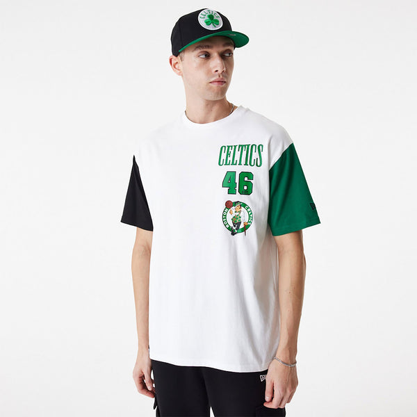 New Era Boston Celtics NBA Cut Sew White Oversized Póló