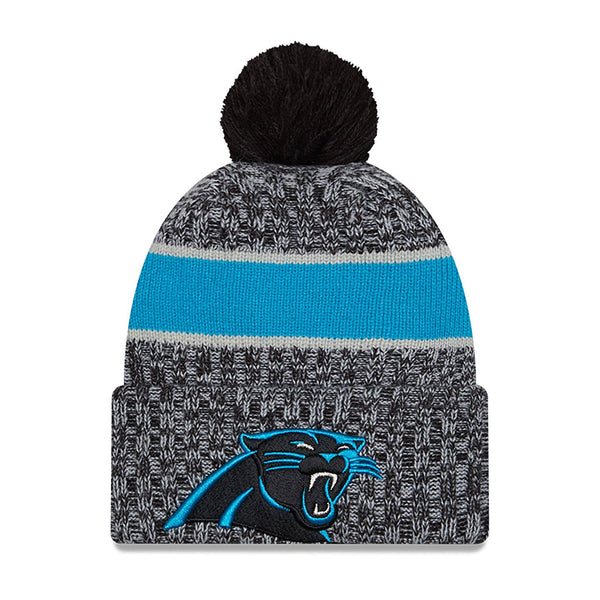 New Era Carolina Panthers NFL Sideline 2023 Black Bobble kötött sapka