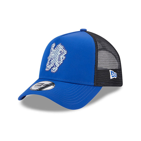 New Era Chelsea FC Lion Crest Blue A-Frame Trucker Baseball sapka