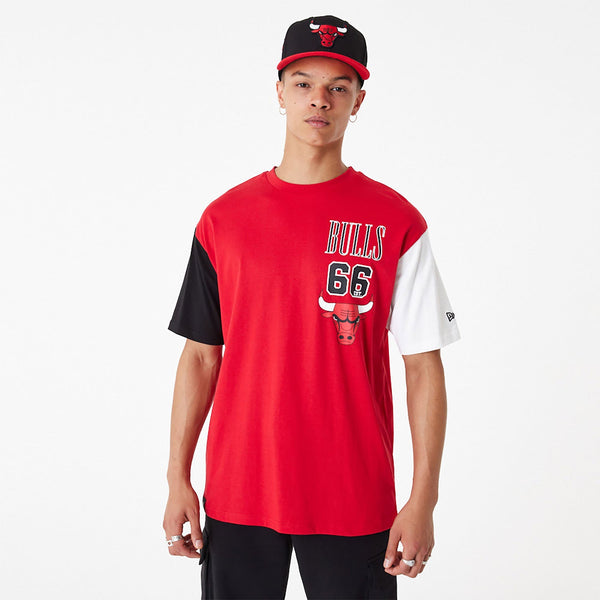 New Era Chicago Bulls NBA Cut Sew Red Oversized Póló