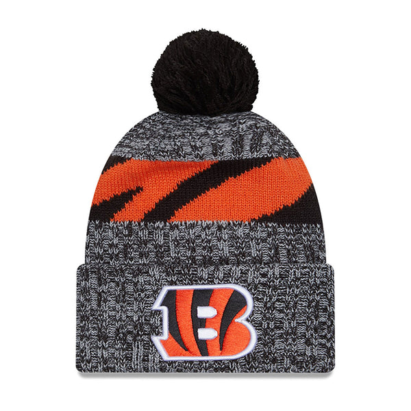 New Era Cincinnati Bengals NFL Sideline 2023 Black Bobble kötött sapka