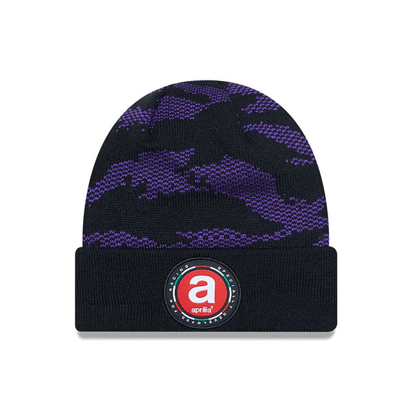 New Era Aprilia All Over Print Black Cuff Knit kötött sapka