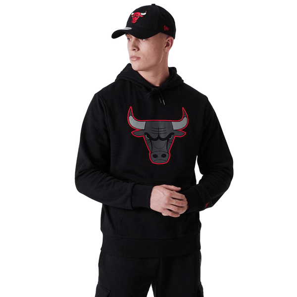 New Era Chicago Bulls NBA Outline Logo Black kapucnis pulóver - Sportmania.hu