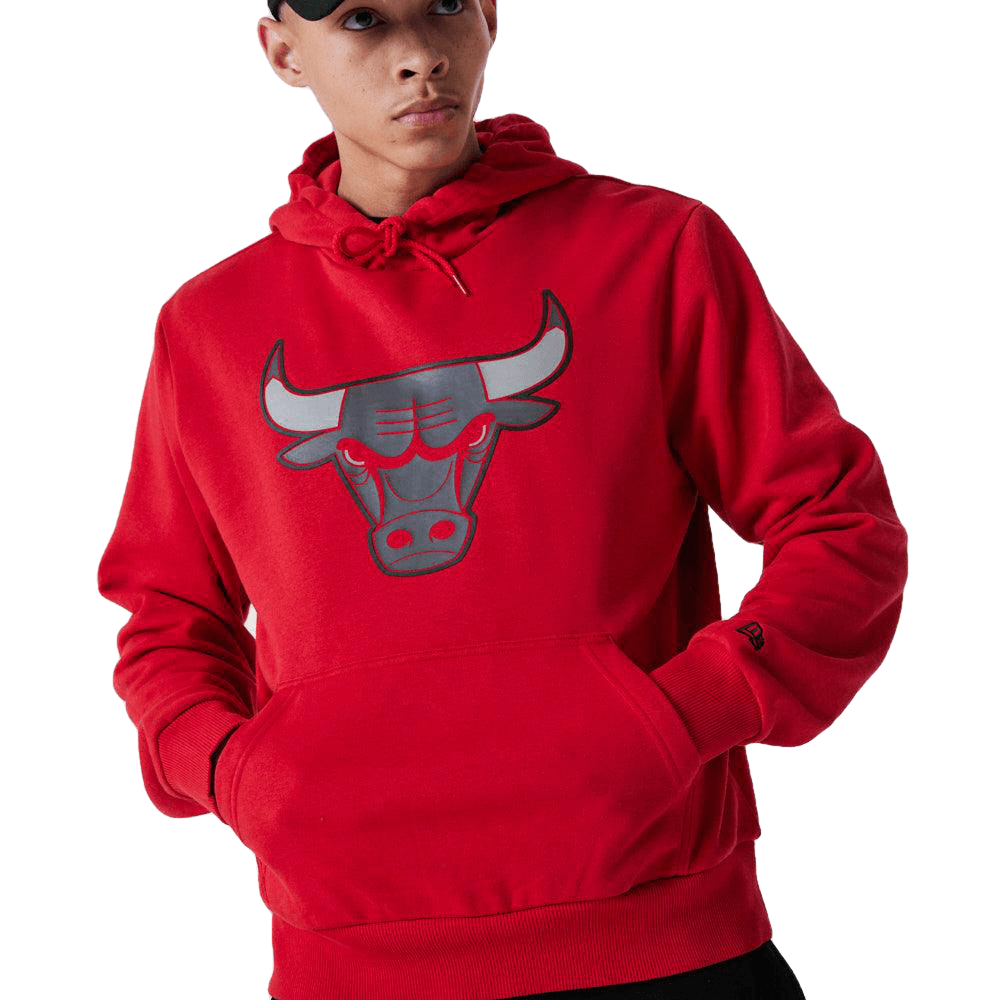 New Era Chicago Bulls NBA Outline Logo Red kapucnis pulóver - Sportmania.hu