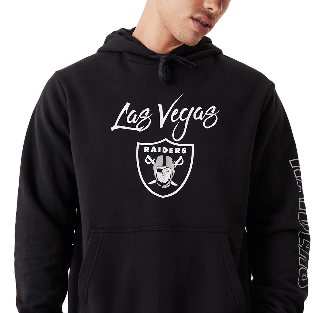 New Era Las Vegas Raiders NFL Script Black kapucnis pulóver - Sportmania.hu