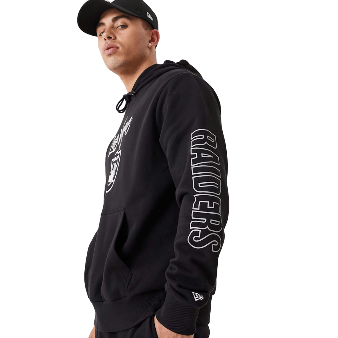 New Era Las Vegas Raiders NFL Script Black kapucnis pulóver - Sportmania.hu