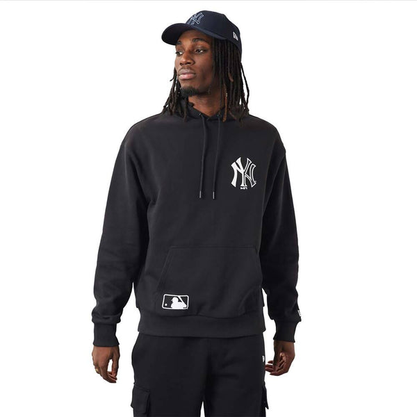 New Era New York Yankees MLB Team Logo Black kapucnis pulóver