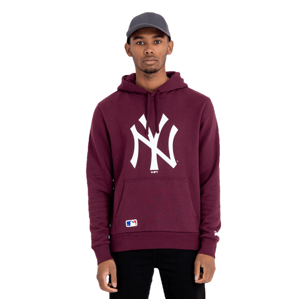 New York Yankees Team Logo Maroon kapucnis pulóver - Sportmania.hu