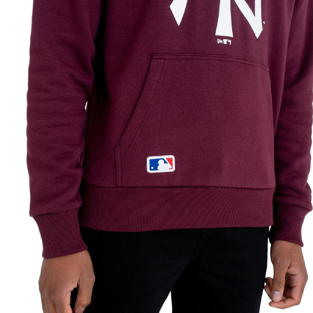 New York Yankees Team Logo Maroon kapucnis pulóver - Sportmania.hu