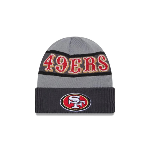 New Era San Francisco 49ers NFL Sideline Grey Cuff Knit Beanie kötött sapka